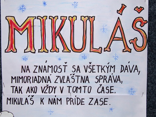 Mikuláš v MŠ, 12. 12. 2007