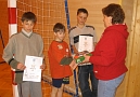 Oceňovanie kategórie chlapcov p. starostkou, 20. marec 2005